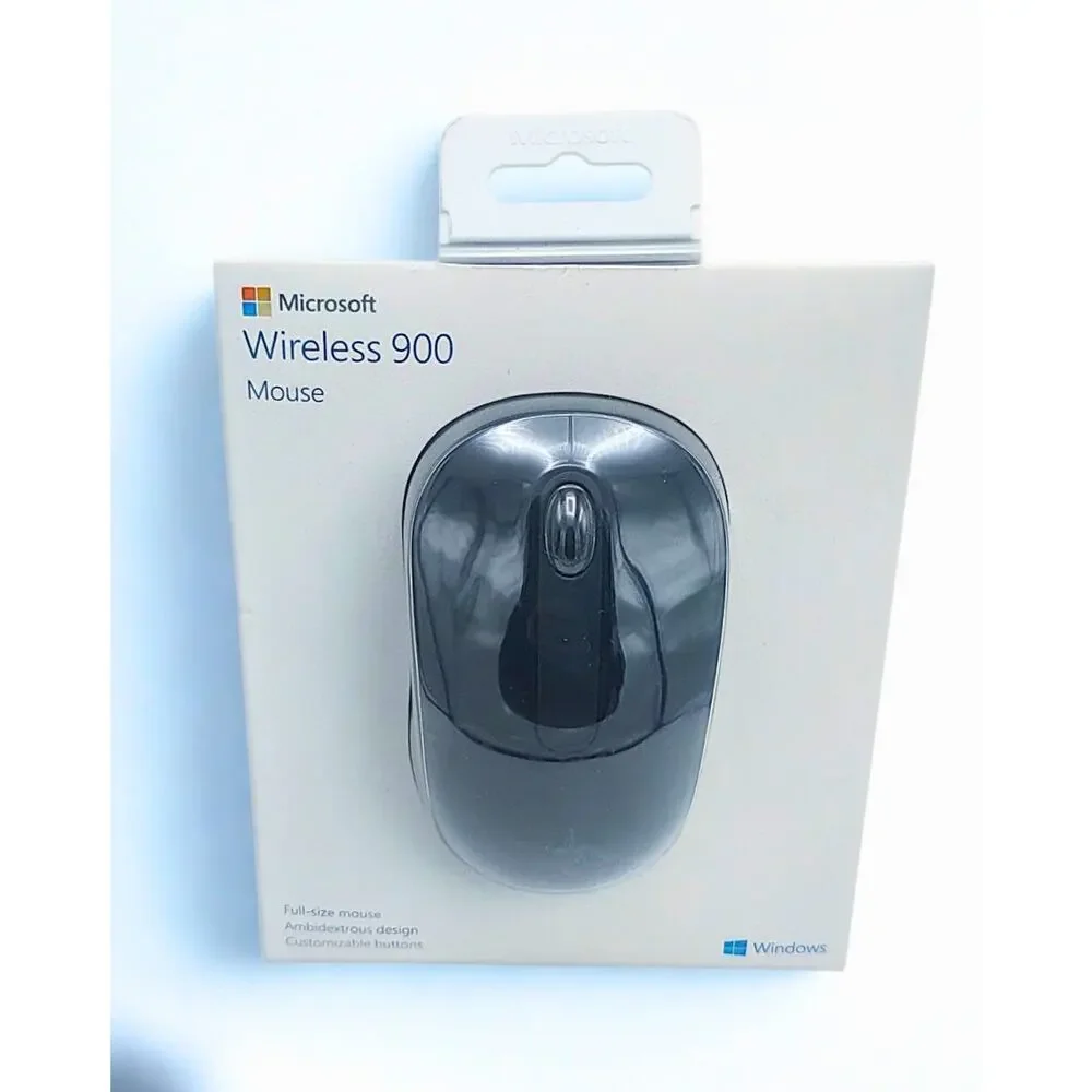 Microsoft Wireless 900 Mouse Black USB Full Size Ambidextrous PW4-00001 Sealed